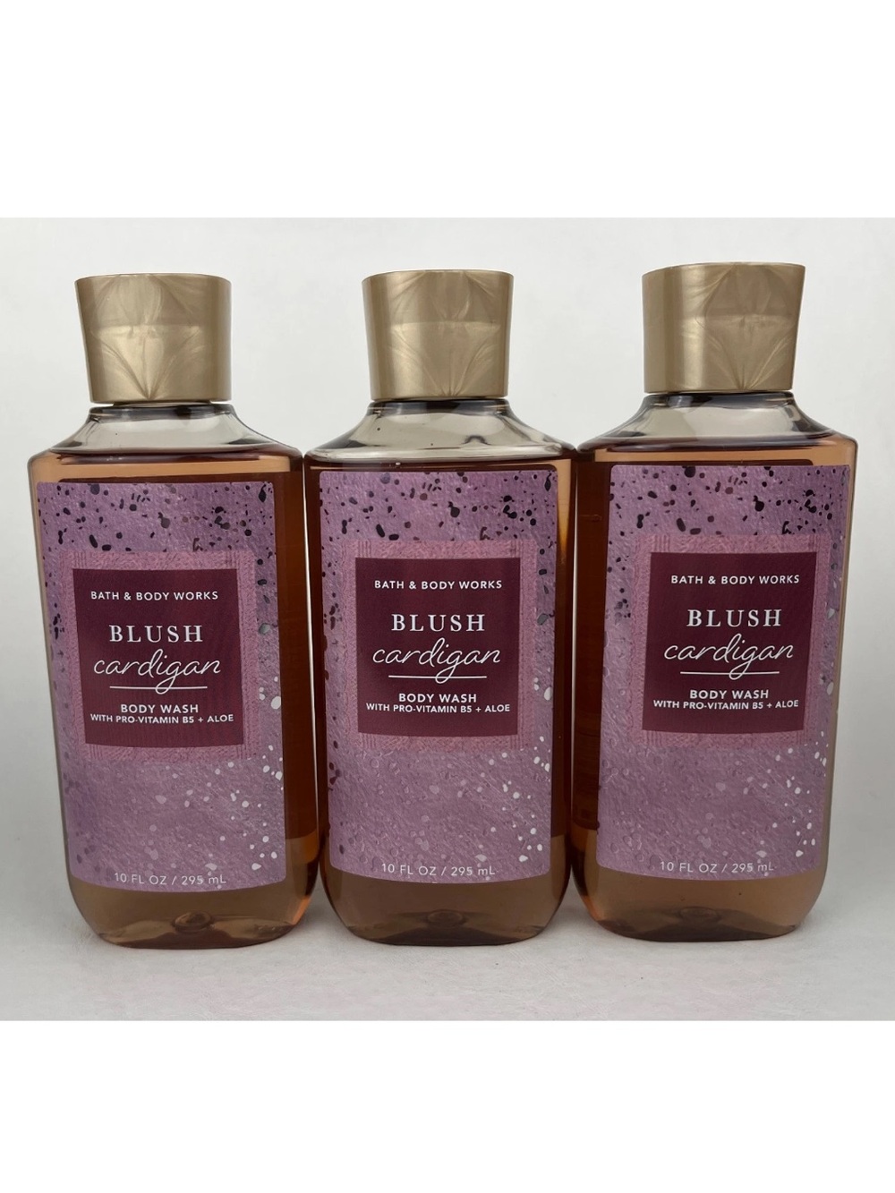 Lot of 3 Bath & Body Works Blush Cardigan Body Washes Shower Gel Full Size